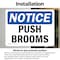 Signmission Push Brooms, 10 in W x Rectangle, Vinyl Decal OS-2PACK-NS-D-710-L-17921 - alternate 5